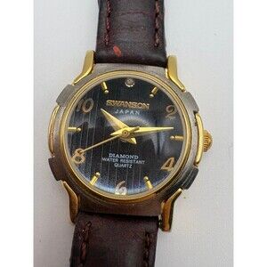 Vintage Swanson Japan Diamond Quartz Watch 9N88-0060